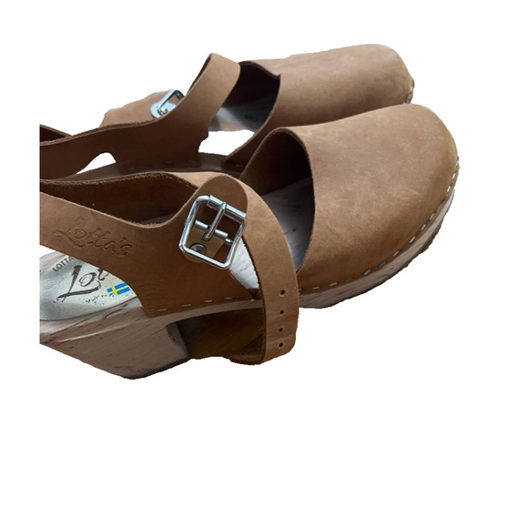 Lotta's Sweden made Highwood Brown Clogs in Oiled Nubuck Size 39 S000049 - Picture 5 of 10